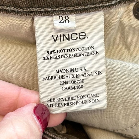 Vince Crop Skinny Ankle Jeans Women’s SZ 28 Olive Green STY:DVOBIA-2991 - Picture 9 of 12